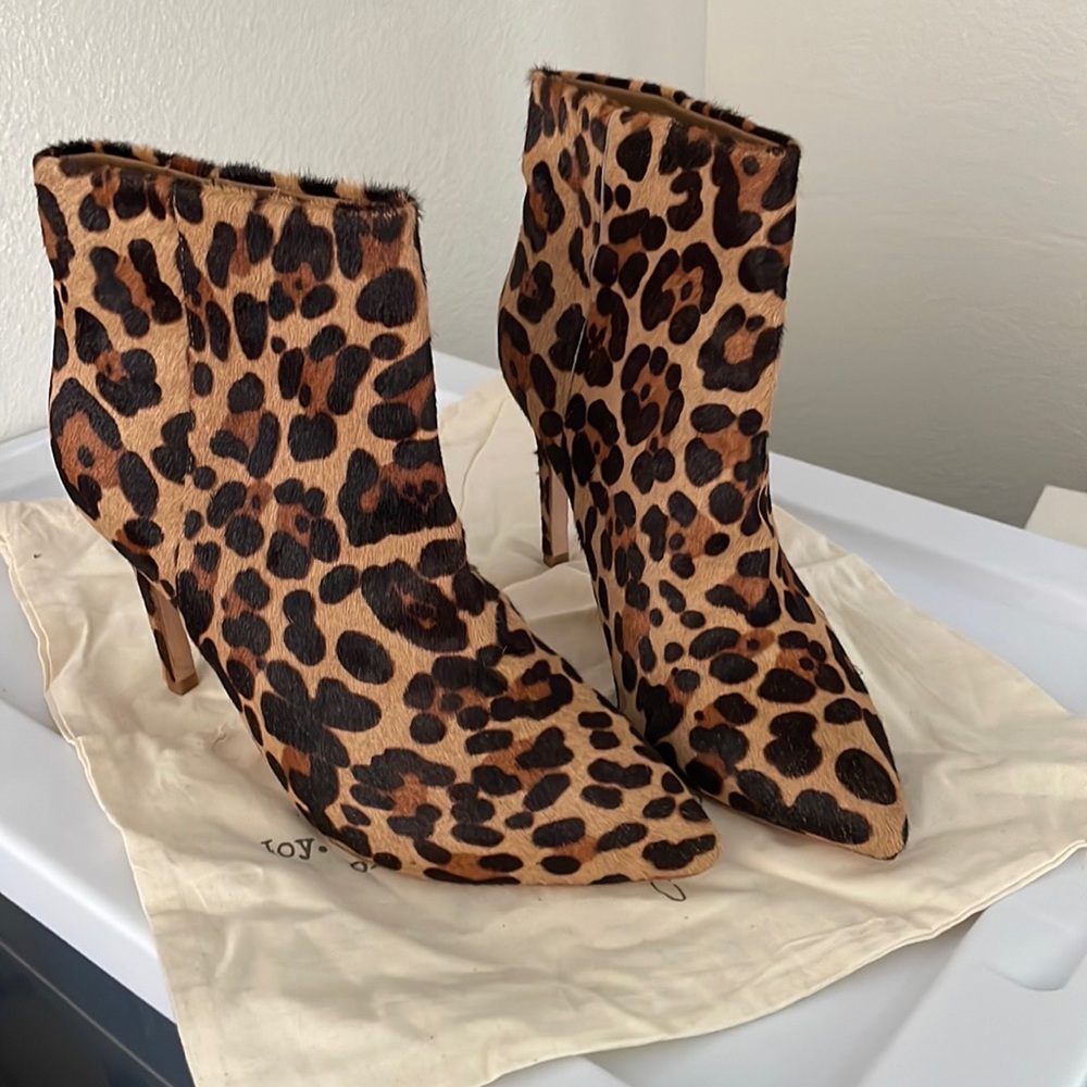 Joie leopard ankle boots